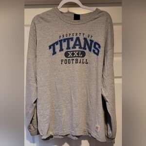 Reebok NFL Gridiron Classic Men's Tennessee Titans Gray Long Sleeve T-Shirt XL